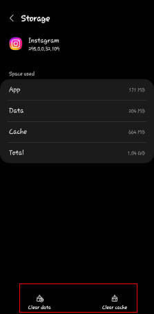 Clear Cache Of Instagram App