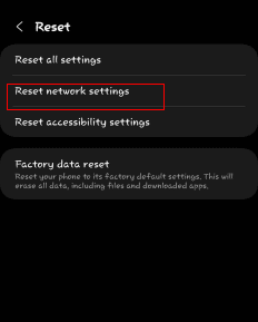 Reset Network Connection Settings